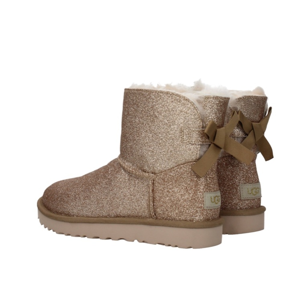 UGG Classic Mini Bow Sparkle Boots (GOLD) Size 8